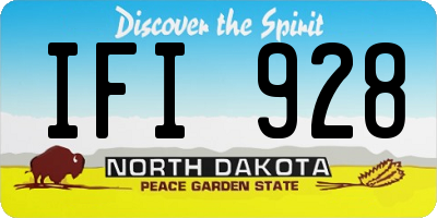 ND license plate IFI928