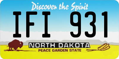 ND license plate IFI931