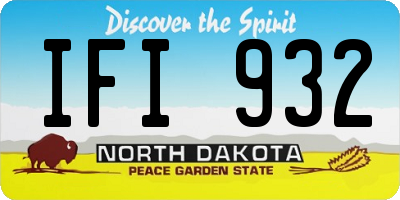 ND license plate IFI932
