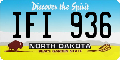 ND license plate IFI936