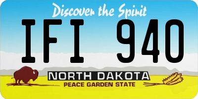 ND license plate IFI940