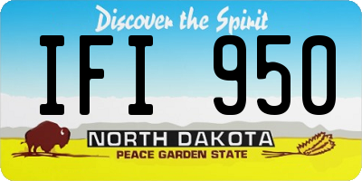 ND license plate IFI950