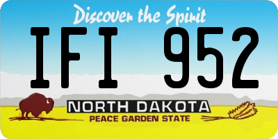 ND license plate IFI952