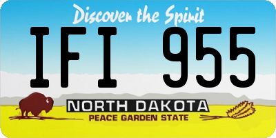 ND license plate IFI955