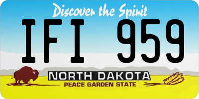 ND license plate IFI959