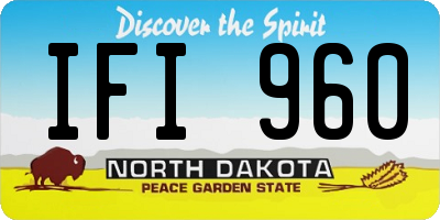ND license plate IFI960