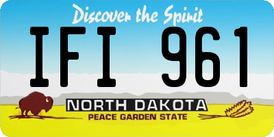 ND license plate IFI961