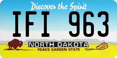 ND license plate IFI963