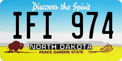 ND license plate IFI974