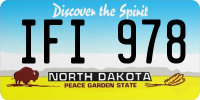 ND license plate IFI978