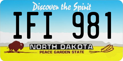 ND license plate IFI981