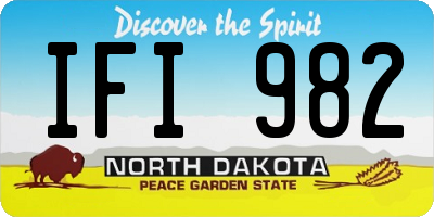 ND license plate IFI982