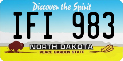 ND license plate IFI983