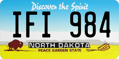 ND license plate IFI984