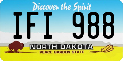 ND license plate IFI988
