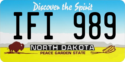 ND license plate IFI989