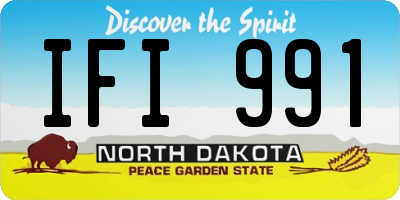 ND license plate IFI991