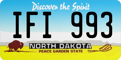 ND license plate IFI993