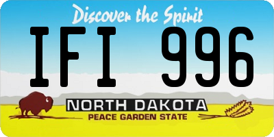 ND license plate IFI996