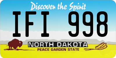 ND license plate IFI998