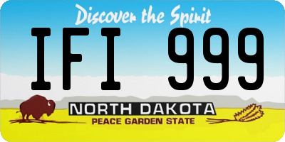 ND license plate IFI999