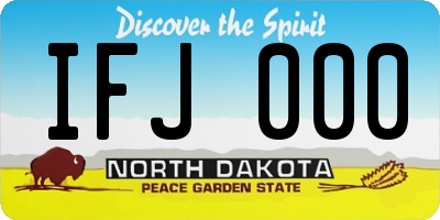 ND license plate IFJ000