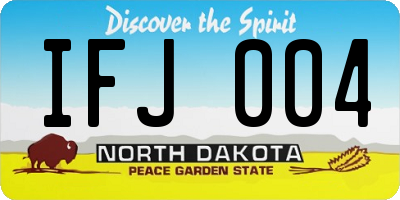 ND license plate IFJ004