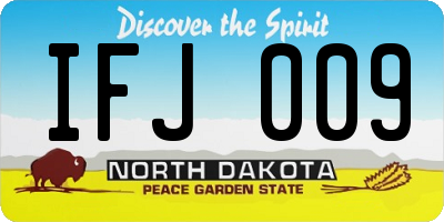ND license plate IFJ009