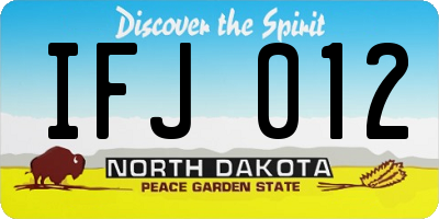 ND license plate IFJ012