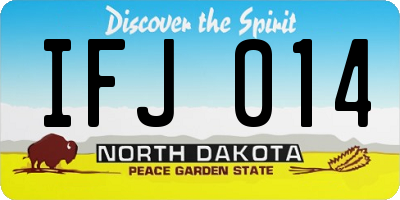 ND license plate IFJ014