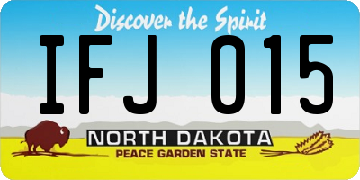ND license plate IFJ015