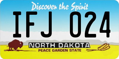 ND license plate IFJ024