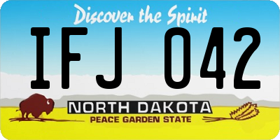 ND license plate IFJ042