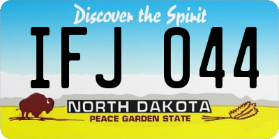 ND license plate IFJ044
