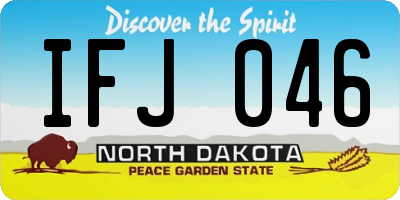 ND license plate IFJ046