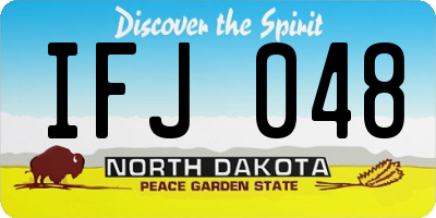 ND license plate IFJ048