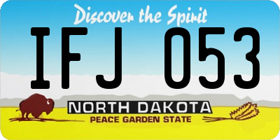 ND license plate IFJ053