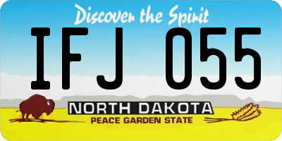 ND license plate IFJ055