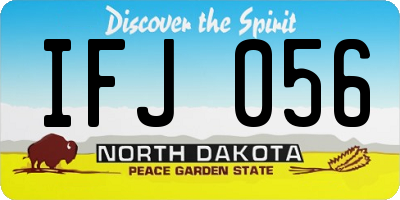 ND license plate IFJ056