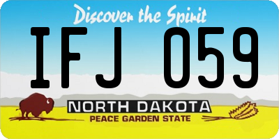ND license plate IFJ059