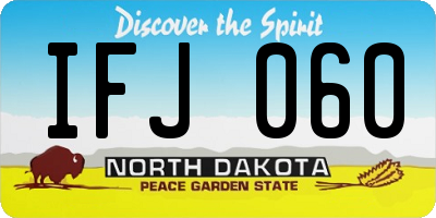 ND license plate IFJ060