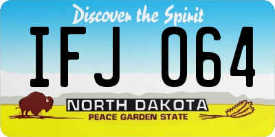 ND license plate IFJ064