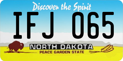 ND license plate IFJ065