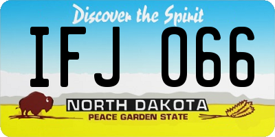 ND license plate IFJ066