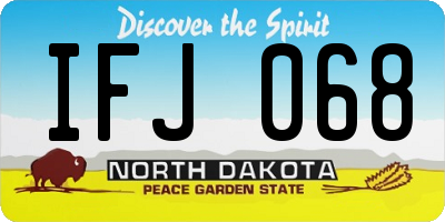 ND license plate IFJ068