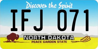 ND license plate IFJ071