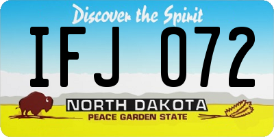 ND license plate IFJ072