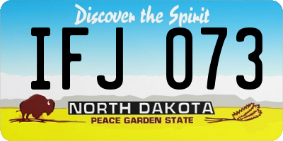 ND license plate IFJ073