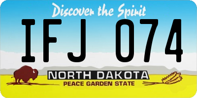 ND license plate IFJ074