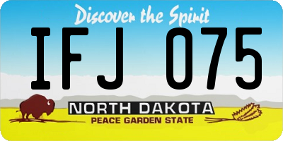 ND license plate IFJ075